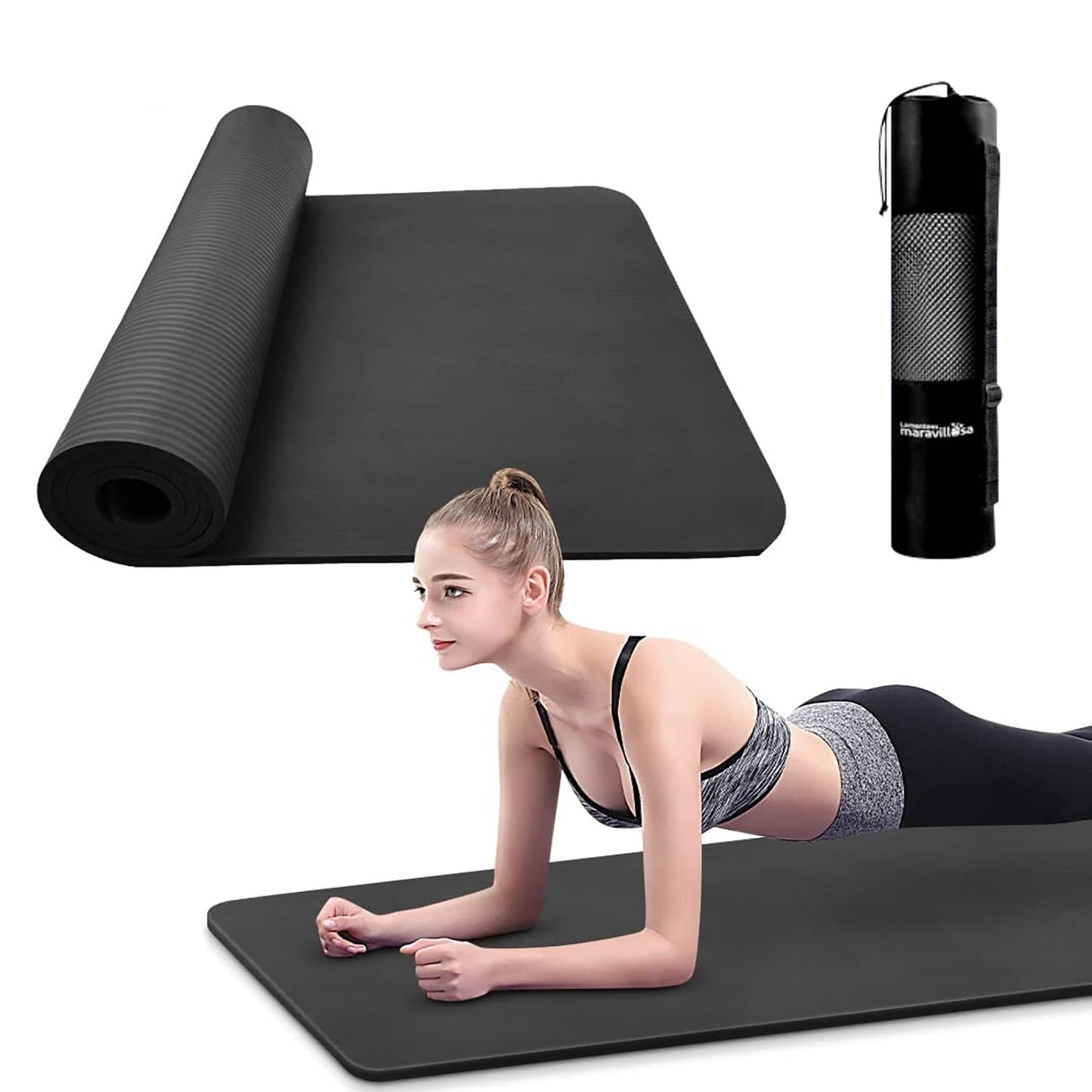 ALFOMBRA DE YOGA DE PVC PARA EJERCICIOS - ANTIDESLIZANTE