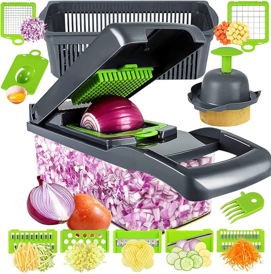 PICADORA DE VERDURAS 15 EN 1 - CORTADORA AJUSTABLE
